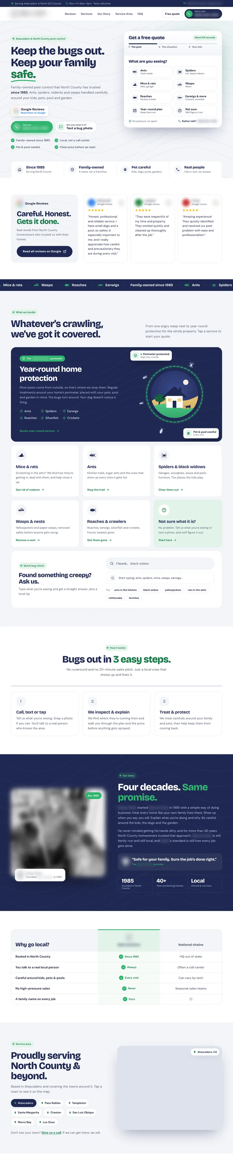 Pest Control Company website